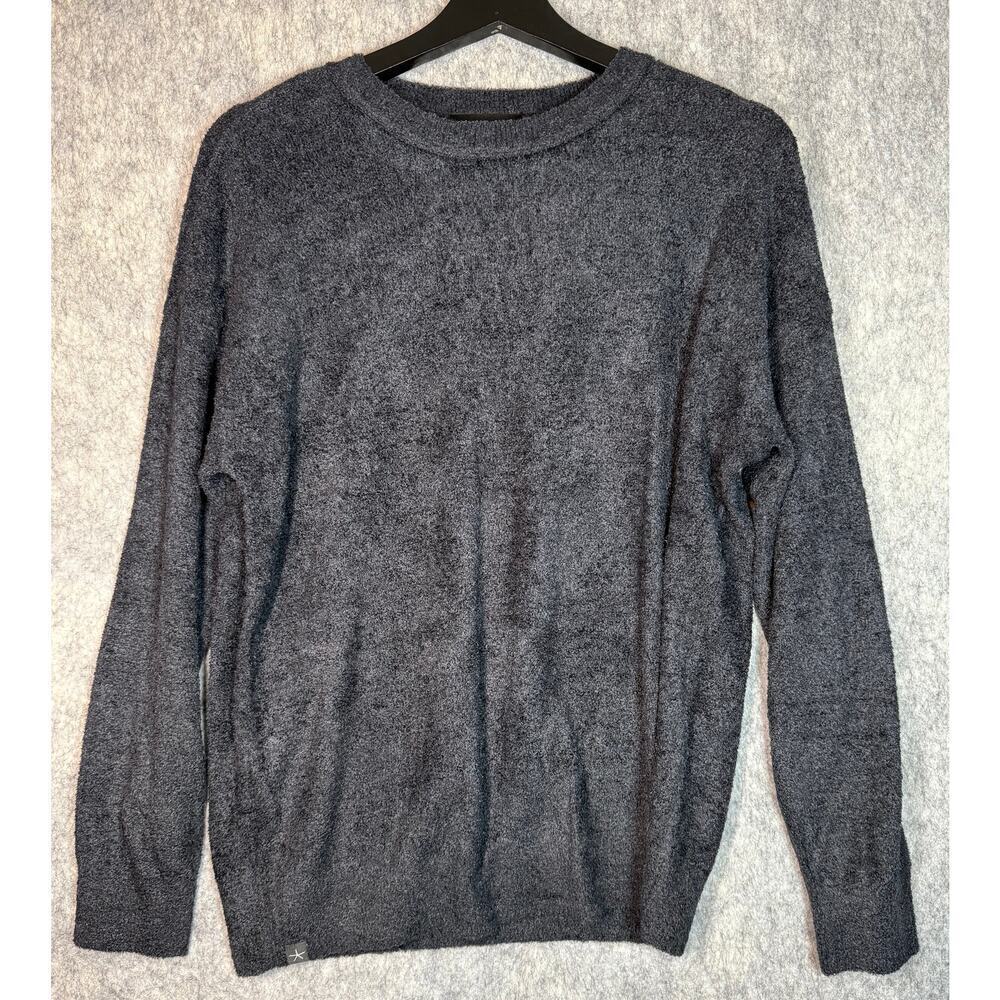 Barefoot Dreams Womens CozyChic Black Oversized Small SOFT Long Sleeve Shirt EUC